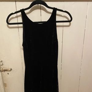 Plunge V back Velvet Skater dress